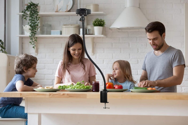 AceTaken Webcam Mount - Flexible Gooseneck Arm Clamp Stand Tripod for Logitech Webcam C920s C920 C930e C922x C930 C922 C925e C615 Brio - 25 inches - Image 2
